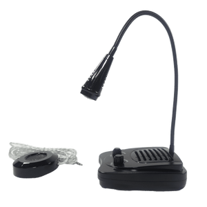 intercomunicador ventanilla negro, comunicación sin interrupciones, sonido claro, dispositivo profesional, intercomunicador para atención al cliente