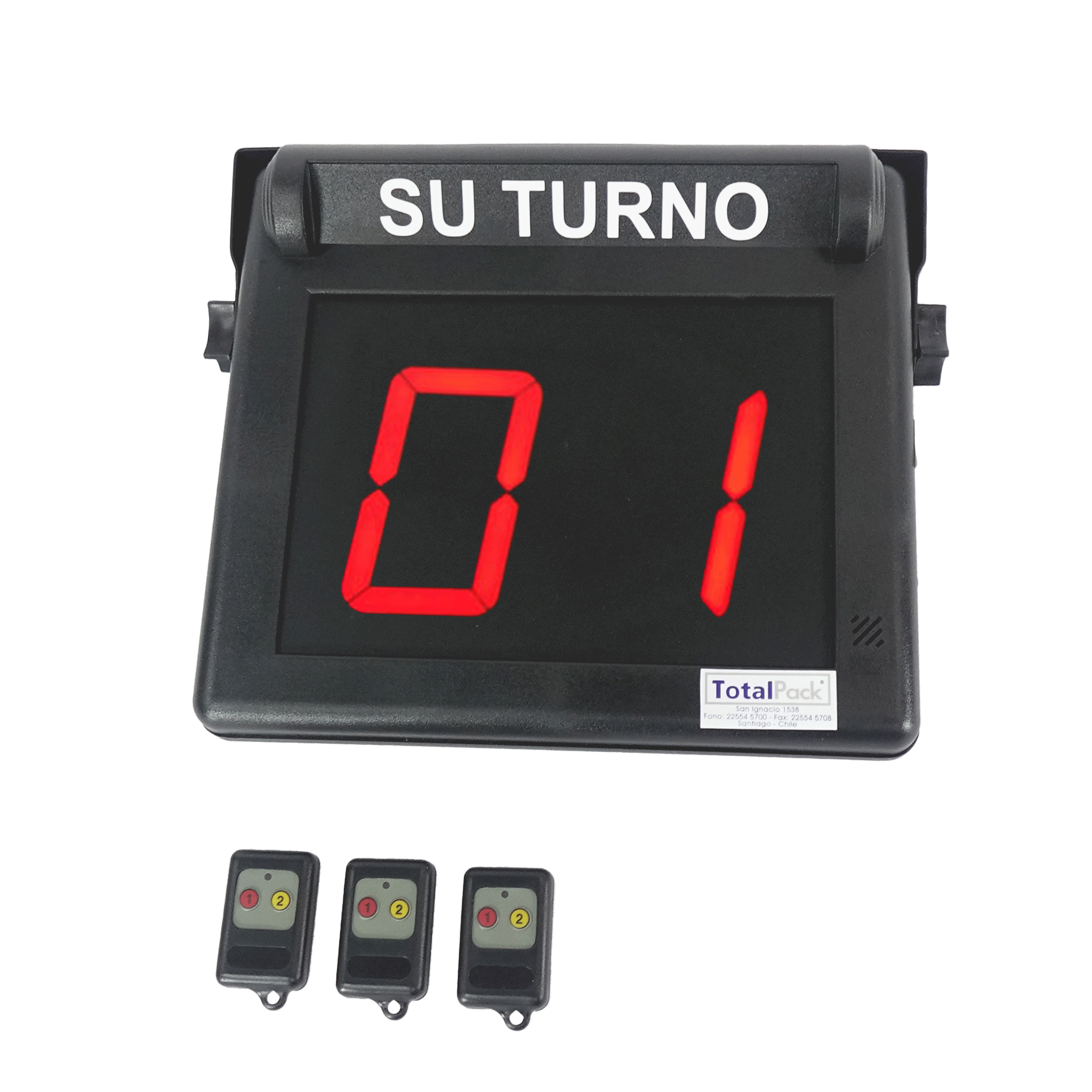 Pantalla Turno Simple Inalámbrica Maestra - TotalPack