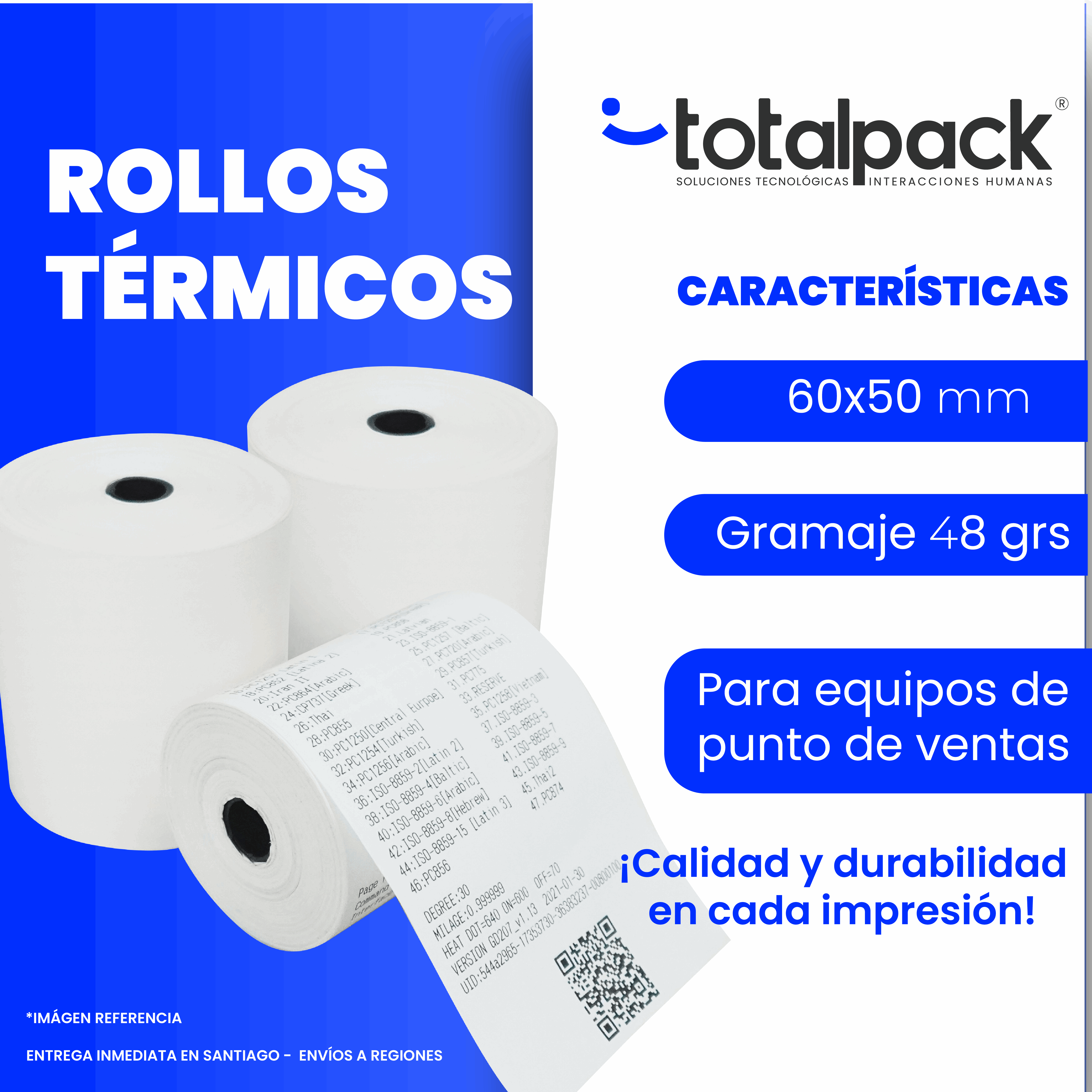 Pack de Rollo Térmico 60x50 48 g - TotalPack