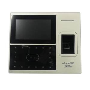 terminal multibiométrico ZKTeco uFace800, control de asistencia biométrico, reconocimiento facial y huella digital, reloj biométrico ZKTeco, gestión de tiempo y asistencia, control de acceso con tarjeta RFID, dispositivo de control de personal, seguridad biométrica empresarial, terminal de identificación multifactor, sistema de control de acceso avanzado