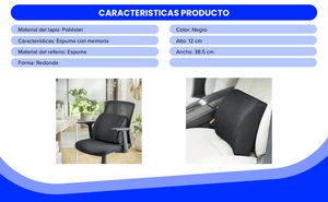cojín lumbar
cojín lumbar ergonómico
soporte lumbar
cojín para silla de oficina
cojín para la espalda
accesorio ergonómico oficina
mejorar postura al sentarse
prevención dolor lumbar
cojín para home office
almohada lumbar para auto
ergonomía en el trabajo
cojín para espalda baja
apoyo lumbar silla
cojín ortopédico lumbar
cojín soporte espalda oficina