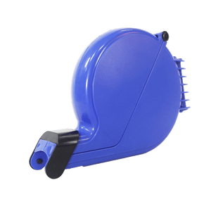 dispensador de turnos azul, dispensador manual de tiquetes, dispensador tipo caracol, gestión de filas de espera, sistema de turnos manual, dispensador para atención al cliente, organizador de turnos en comercios, dispensador de tiquetes numerados