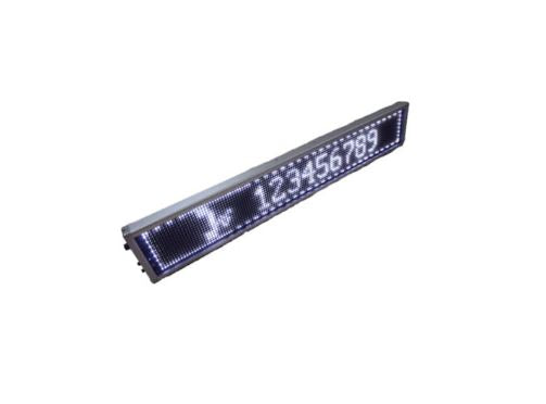 Pantalla LED multimensajes. Brillo ajustable para máxima visibilidad en cualquier entorno. Ideal para negocios y promociones.
