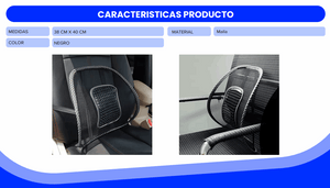 Respaldo lumbar malla - TotalPack