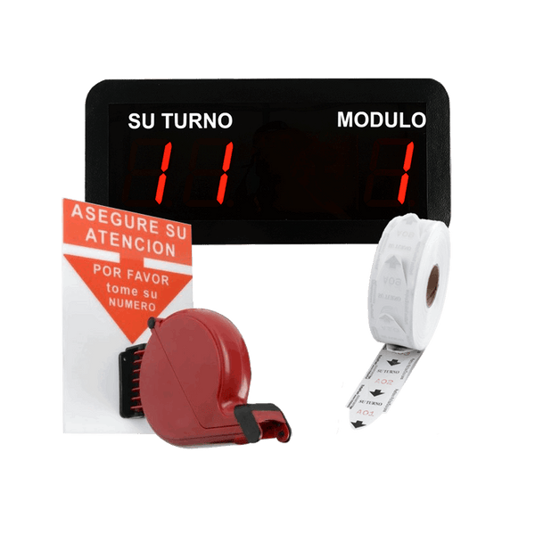 kit módulo turnos alámbrico  
pantalla de turnos con módulo  
sistema de turnos con cable  
gestión de filas en comercio  
kit su turno cableado  
pantalla su turno módulo rojo  
organización atención clientes  
turnos comercio  
rollo de turnos  
kit gestión de filas  
