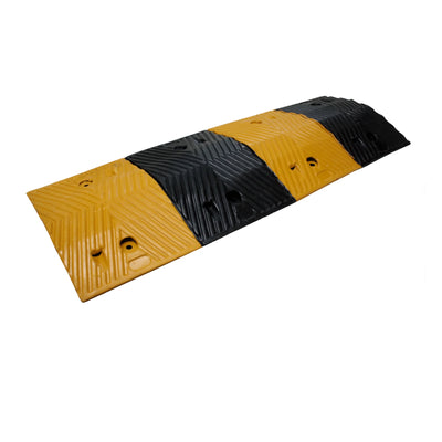 Lomo de Toro de Goma 100 x 35 x 5 cm Reductor de Velocidad | Negro/Amarillo