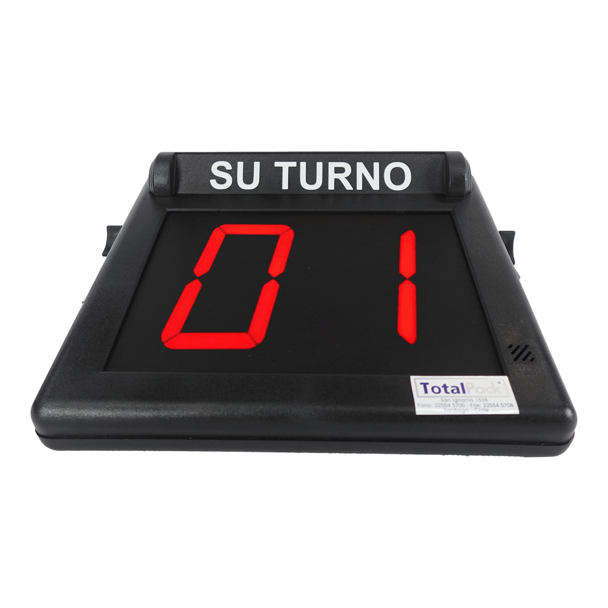 Pantalla Turno Simple Alambrada Maestra para gestionar la atención al cliente de forma clara y organizada. Conexión segura y visualización precisa. Ideal para servicios y comercios.