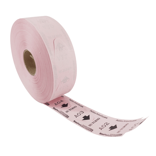 Rollo Su Turno Plus Rosado (3000 números)