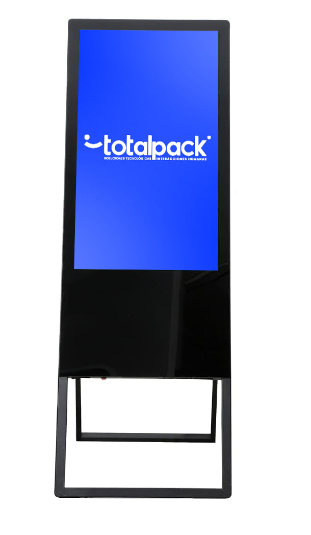 Tótem publicitario 43 pulgadas, pantalla digital profesional, publicidad en punto de venta, señalización digital, pantalla para ferias y eventos, pantalla promocional para negocios.