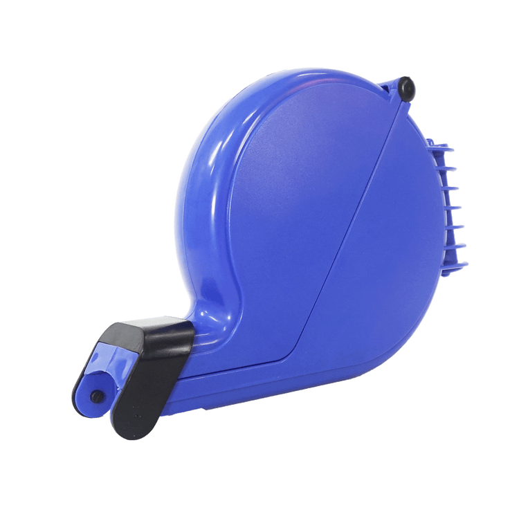 dispensador de turnos azul, dispensador manual de tiquetes, dispensador tipo caracol, gestión de filas de espera, sistema de turnos manual, dispensador para atención al cliente, organizador de turnos en comercios, dispensador de tiquetes numerados