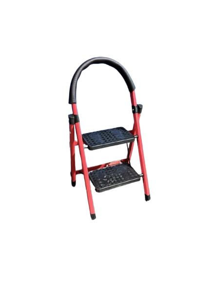 escalera 2 peldaños plegable, escalera compacta antideslizante, escalera para hogar u oficina, escalera liviana y segura, escalera de aluminio pequeña, escalera de mano 2 pasos