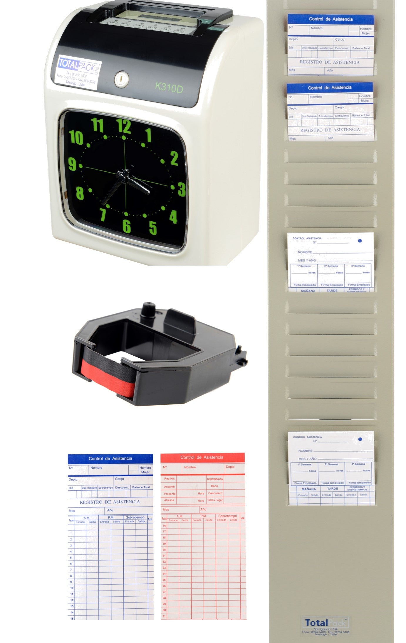 kit de asistencia K310  
sistema de control de asistencia  
reloj de marcaje con tarjetas  
control horario para empresas  
tarjetero metálico de asistencia  
cinta de marcaje reloj  
registro de entradas y salidas  
kit completo de asistencia laboral  
control de asistencia para oficina  
sistema de marcaje manual

