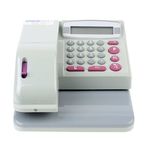 protectora de cheques , impresora de cheques antifraude, máquina para imprimir cheques en relieve, equipo de seguridad financiera, protectora de cheques con pantalla LCD, impresora de cheques multi-moneda, dispositivo para prevención de fraudes en cheques