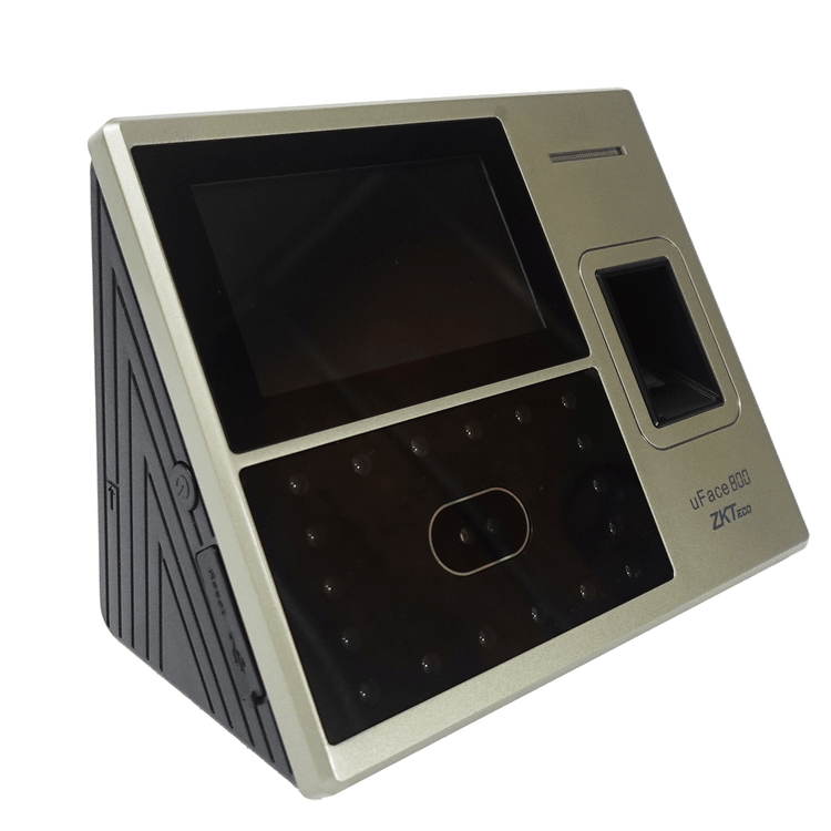 terminal multibiométrico ZKTeco uFace800, control de asistencia biométrico, reconocimiento facial y huella digital, reloj biométrico ZKTeco, gestión de tiempo y asistencia, control de acceso con tarjeta RFID, dispositivo de control de personal, seguridad biométrica empresarial, terminal de identificación multifactor, sistema de control de acceso avanzado